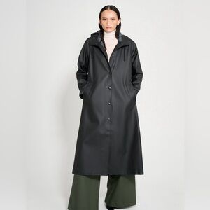 Stutterheim Black Long Raincoat